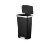 Better Homes & Gardens 11.9 Gallon Trash Can, Plastic Step On Kitchen Trash Can, Black