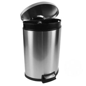 Better Homes & Gardens 14.5 Gallon Trash Can, Semi-Round Kitchen Trash Can, Stainless Steel