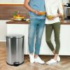 Better Homes & Gardens 10.5 Gallon Trash Can, Oval Kitchen Step Trash Can, Stainless Steel