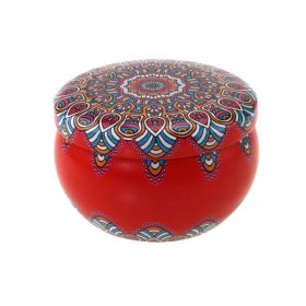 Popular Ethnic Style Aromatherapy Jar Candle Tinplate Wedding Candy Gift Box Round Tea Universal Packaging Box (Option: C46 Empty Can)