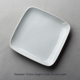 Ceramic Red Plate Household Dinner Plate European Meal Tray Creative Tableware Personality Simple Breakfast Plate (Option: Dark Brown 6074)