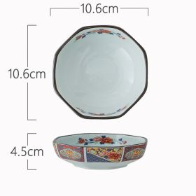 Ceramic Bowl Japanese Octagonal Tableware For Household Use (Option: A1357)