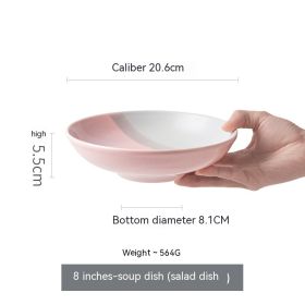 Plate Dishes Household Flat Shallow Western Foodsteak Dish Restaurant Soup Plate (Option: Style 7)