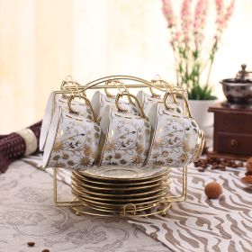 European-style Bone China Coffee Set British Afternoon Tea Cup Simple Household (Option: Gypsophila)