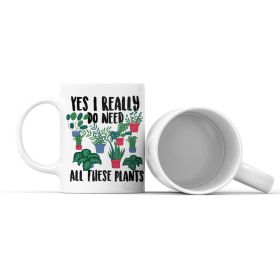 Botanical Ceramic Coffee White Mug (Option: B)