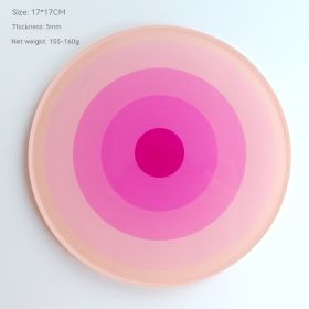 Acrylic Thickened Aromatherapy Heat Insulation Coaster (Option: Gradually Varied Pink Large)