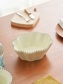 White Ceramic Bowl For Home Eating Ins Wind High Appearance Level (Option: Salad bowl)