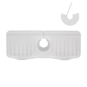 Sink Mat Kitchen Drainage Mat (Option: White Surrounding Border)