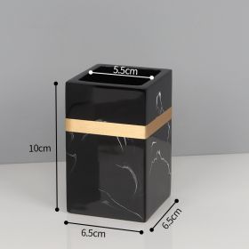 Light Luxury Storage Tube Nordic Electric Toothbrush Holder (Option: Black gold Toothbrush Holder)