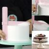 Cake Polisher Smoother Scraper, Cake Edge Smoother Icing Frosting Buttercream Decorating Fondant Scraper Baking Kitchen Polisher Tool