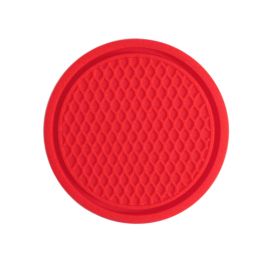 Cross-border Car Coaster A Large Number Of Spot Car PVC Heat Insulation Non-slip Mat Car Water Cup Mat (Option: Red-2PCS)